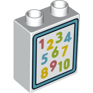 LEGO® DUPLO® KOSTKA 2X1 POTISK ČÍSLA