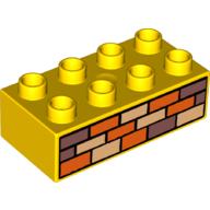 LEGO® DUPLO® KOSTKA 2x4 POTISK ZEĎ CIHLA
