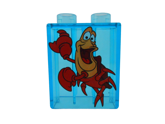 LEGO® DUPLO® PRŮHLEDNÁ KOSTKA POTISK KRAB