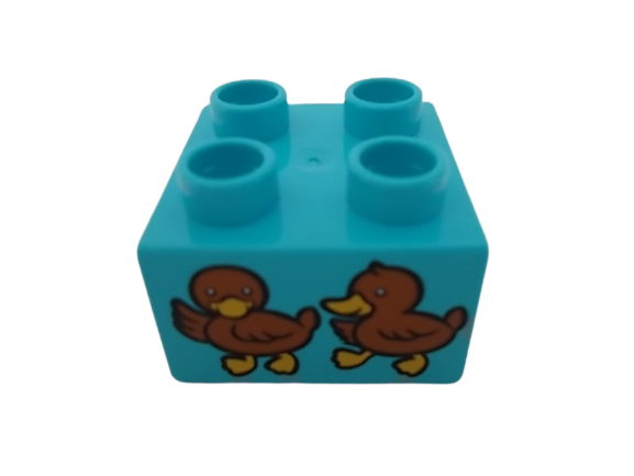 LEGO® DUPLO® KOSTKA 2X2 S POTISKEM KAČENKY KACHNY