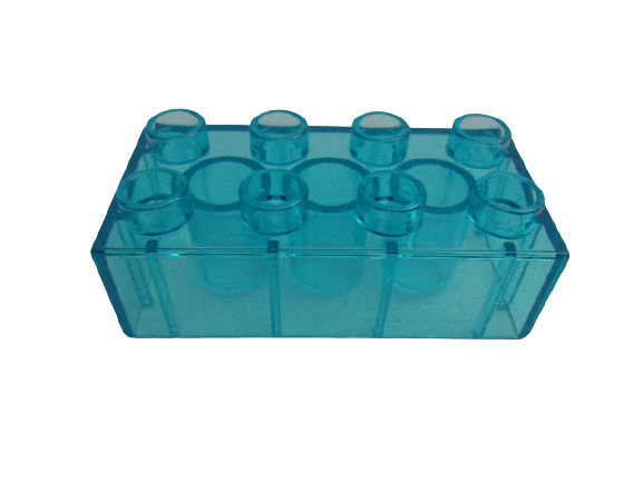 LEGO® DUPLO® PRŮHLEDNÁ KOSTKA 2X4 NOPY