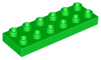 LEGO® DUPLO® KOSTKA TRAVERZKA NÍZKÁ 2x6 NOPY