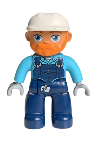 LEGO® DUPLO® FIGURKA MUŽ DĚLNÍK STAVBYVEDOUCÍ