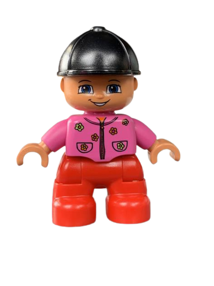 LEGO® DUPLO® FIGURKA DÍTĚ HOLČIČKA ŽOKEJKA