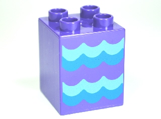 LEGO® DUPLO® KOSTKA 2X2 POTISK VODA VLNY