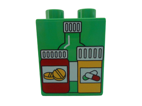 LEGO® DUPLO® KOSTKA 2X1 S POTISKEM LÉKY