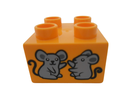 LEGO® DUPLO® KOSTKA 2X2 POTISK MYŠKY