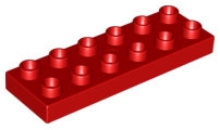 LEGO® DUPLO® KOSTKA NÍZKÁ TRAVERZKA 2X6 NOPŮ