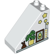 LEGO® DUPLO® KOSTKA ZKOSENÁ S POTISKEM POLIČKA POKOJ