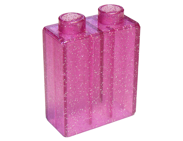 LEGO® DUPLO® KOSTKA 2X1 PRŮHLEDNÁ SE TŘPYTKAMI
