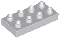 LEGO® DUPLO® KOSTKA TRAVERZKA 2x4 NÍZKÁ