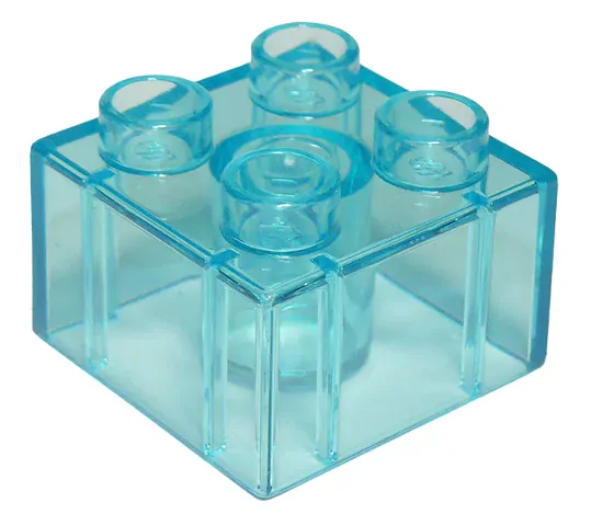 LEGO® DUPLO® PRŮHLEDNÁ KOSTKA 2X2 NOPY