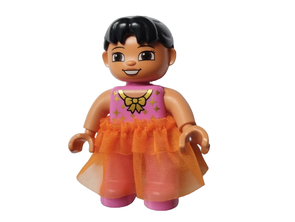 LEGO® DUPLO® FIGURKA ŽENA MAMINKA ARTISTKA + SUKNĚ