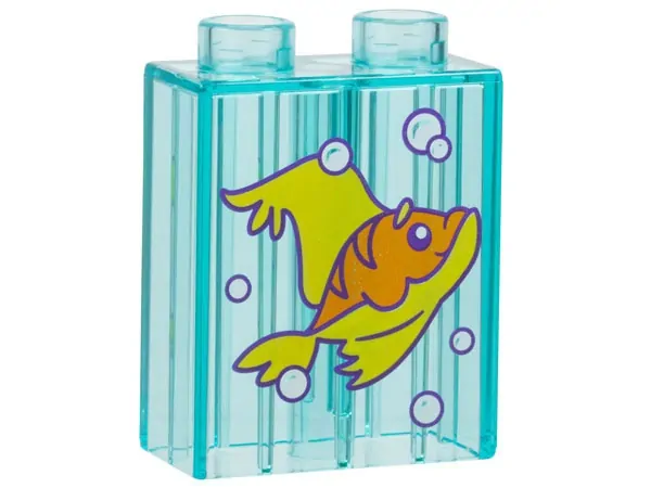 LEGO® DUPLO® KOSTKA 2X1 POTISK AKVÁRIUM RYBA