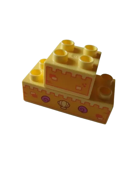 LEGO® DUPLO® KOSTKA 2X4 POTISK HRAD Z PÍSKU