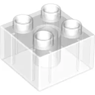 LEGO® DUPLO® KOSTKA KOSTKY 2X2 NOPY PRŮHLEDNÁ
