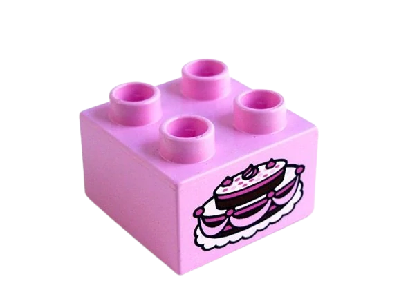 LEGO® DUPLO® KOSTKA 2X2 S POTISKEM DORT