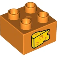 LEGO® DUPLO® KOSTKA 2X2 S POTISKEM SÝR