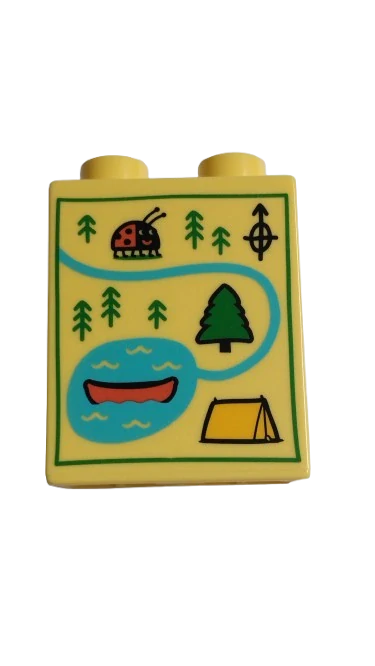 LEGO® DUPLO® KOSTKA 2X1 POTISK MAPA