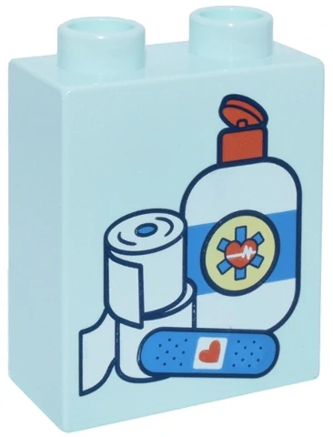 LEGO® DUPLO® KOSTKA 2X2 POTISK LÉKY