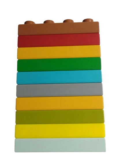 LEGO® DUPLO® KOSTKY TRAVERZY 2x4 NÍZKÉ - SADA