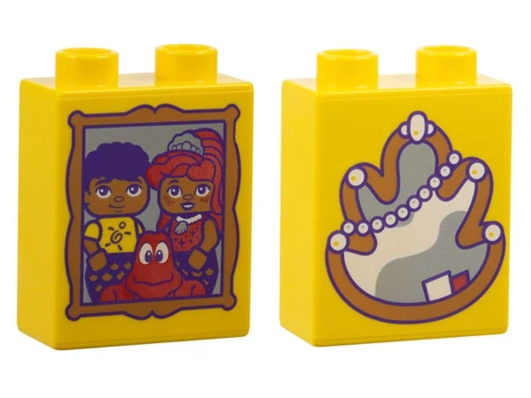 LEGO® DUPLO® KOSTKA 2X1 NOP POTISK ZRCADLO OBRAZ