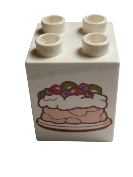 LEGO® DUPLO® KOSTKA 2X2 VYSOKÁ POTISK DORT