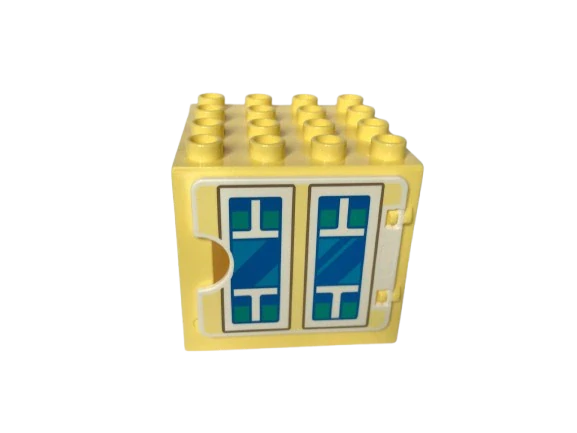 LEGO® DUPLO® OKNO 4X4 DVÍŘKA S POTISKEM BALKON
