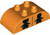 LEGO® DUPLO® KOSTKA 2X4 POTISK TOALETA WC ZÁCHOD