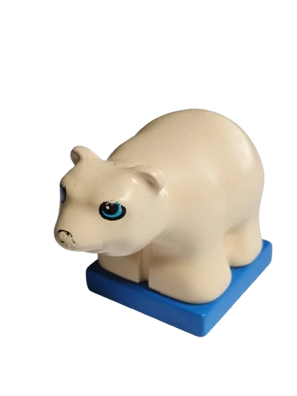 LEGO® DUPLO® LEDNÍ MEDVĚD MEDVÍDEK - ZAŽLOUTLÝ, OTISKY