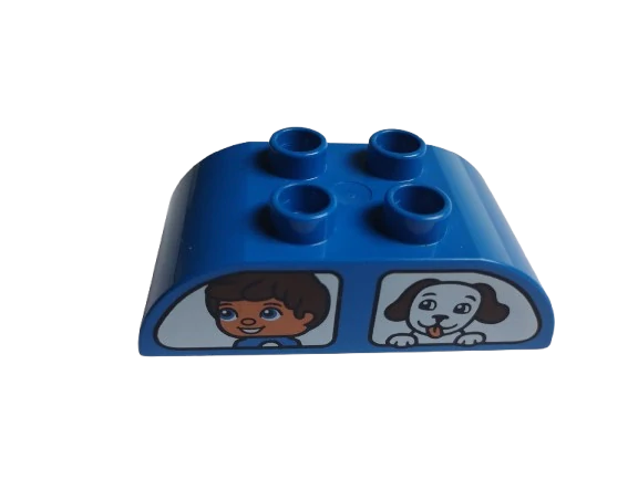 LEGO® DUPLO® KOSTKA OBLÁ 2X4 POTISK AUTO PES DÍTĚ