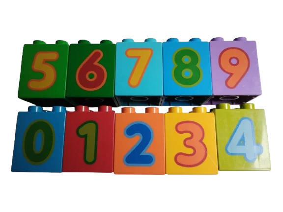 LEGO® DUPLO® KOSTKA 2X2 VYSOKÁ S POTISKEM ČÍSLA