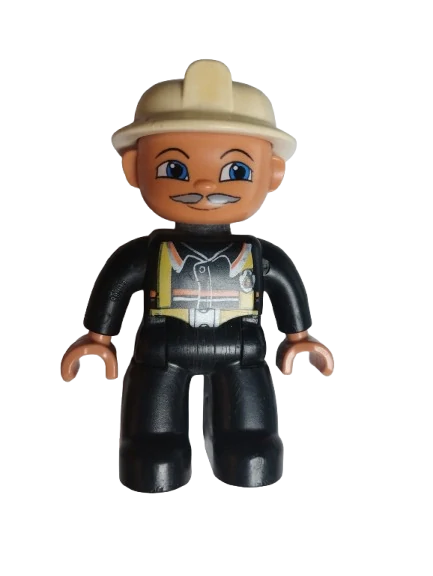 LEGO® DUPLO® FIGURKA MUŽ HASIČ - ZAŽLOUTLÝ + VIZ POPIS