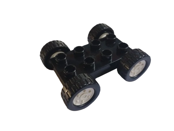 LEGO® DUPLO® PODVOZEK - BÍLÉ STŘEDY KOL