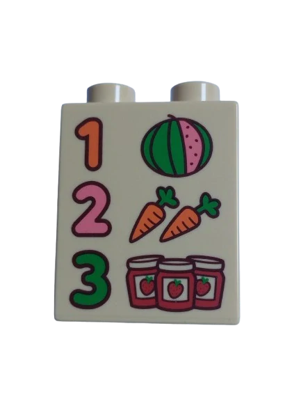 LEGO® DUPLO® KOSTKA 2X1 NOP POTISK CENÍK