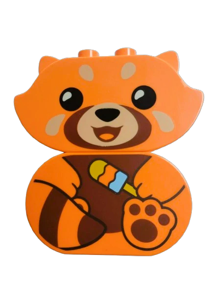 LEGO® DUPLO® KOSTKY S POTISKEM PANDA ČERVENÁ