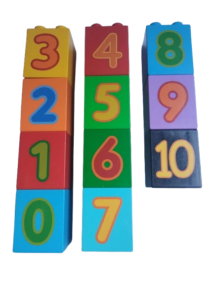 LEGO® DUPLO® KOSTKA 2X2 VYSOKÁ S POTISKEM ČÍSLA