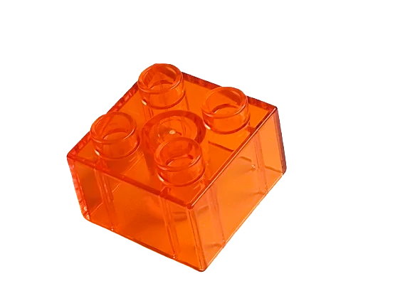 LEGO® DUPLO® PRŮHLEDNÁ KOSTKA 2X2 NOPY