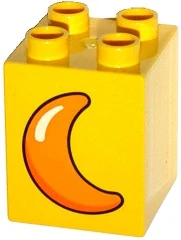 LEGO® DUPLO® KOSTKA 2X2 VYSOKÁ POTISK MĚSÍC