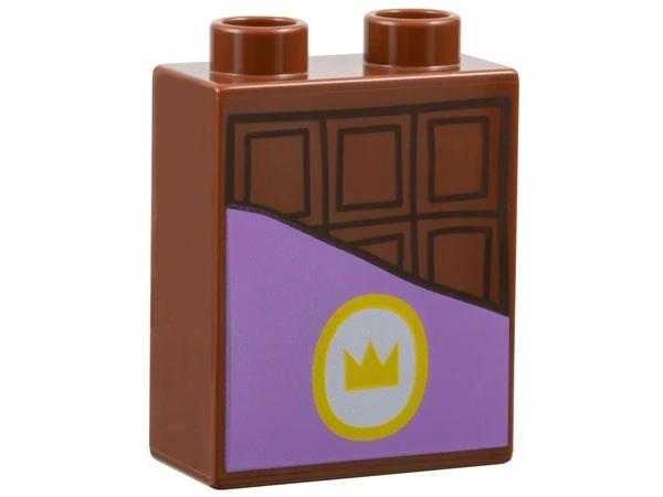 LEGO® DUPLO® KOSTKA 2X1 NOP POTISK ČOKOLÁDA