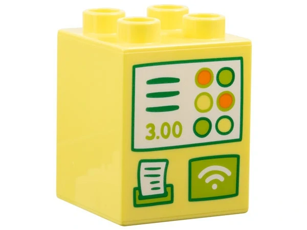 LEGO® DUPLO® KOSTKA 2X2 NOPY POTISK POKLADNA