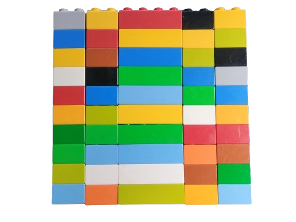 LEGO® DUPLO® SADA 50 KS KOSTEK - 2X2 A 2X4 NOPY - VIZ FOTO