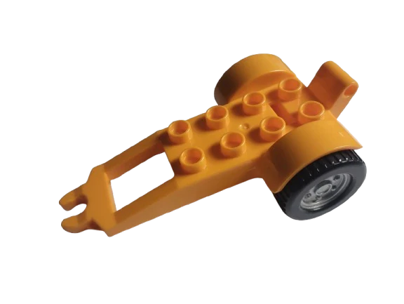 LEGO® DUPLO® PODVOZEK PŘÍVĚS ŽLUTO-ORANŽOVÝ