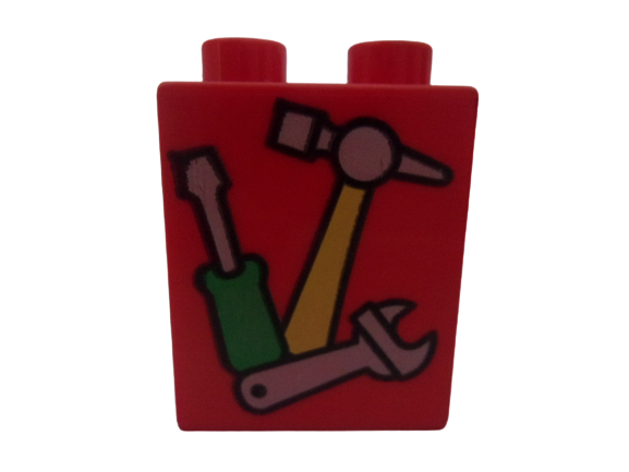 LEGO® DUPLO® KOSTKA 2X1 POTISK NÁŘADÍ