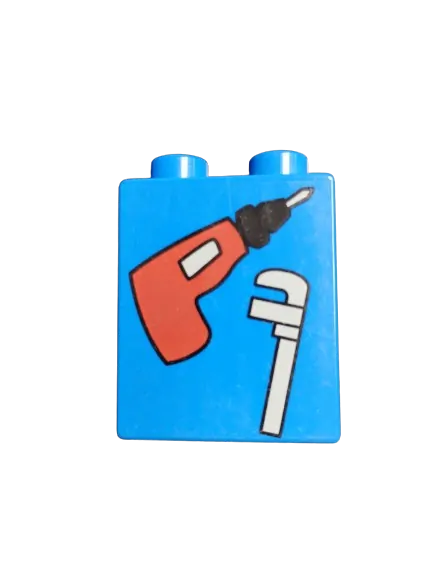 LEGO® DUPLO® KOSTKA 2X1 POTISK NÁŘADÍ