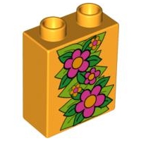 LEGO@ DUPLO@ KOSTKA 2X1 POTISK KVĚTINY