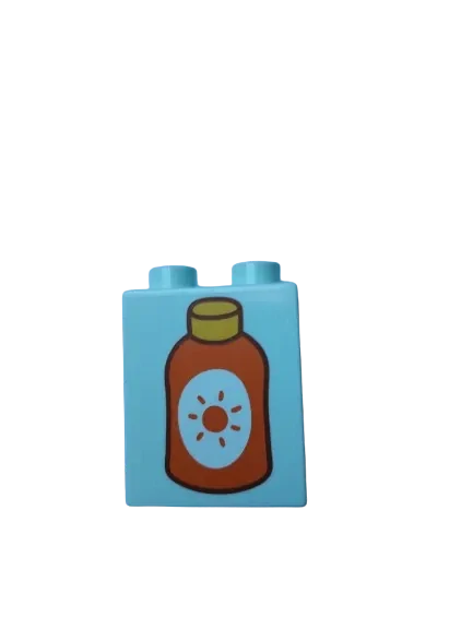 LEGO® DUPLO® KOSTKA 2X2 POTISK OPALOVACÍ MLÉKO KRÉM