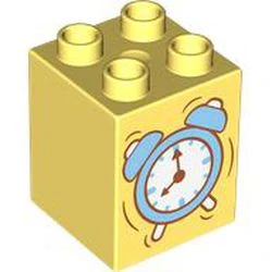 LEGO® DUPLO® KOSTKA 2X2 POTISK KRÁLÍČEK + BUDÍK