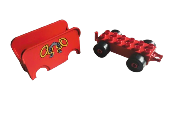 LEGO® DUPLO® ČERVENÉ AUTO PŘÍVĚS PRO KONĚ
