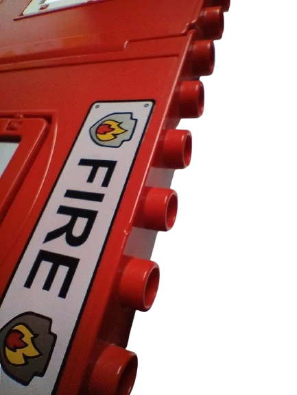 LEGO® DUPLO® ČERVENÁ STĚNA DOMU FIRE HASIČI - VIZ POPIS